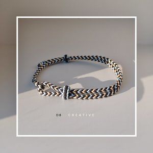 New men's hand woven braided rope bracelet